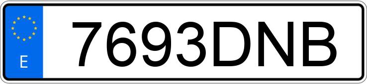 Numer rejestracyjny 7693DNB posiada VOLKSWAGEN MULTIVAN