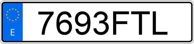 Numer rejestracyjny 7693FTL posiada SEAT TOLEDO