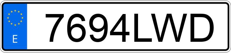 Numer rejestracyjny 7694LWD posiada TOYOTA PROACE CITY