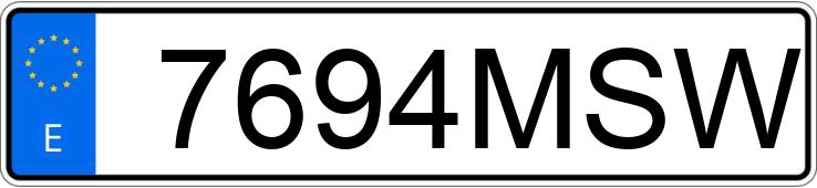 Numer rejestracyjny 7694MSW posiada Piaggio Beberli