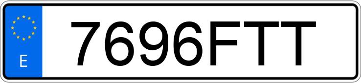 Numer rejestracyjny 7696FTT posiada VOLKSWAGEN TOURAN