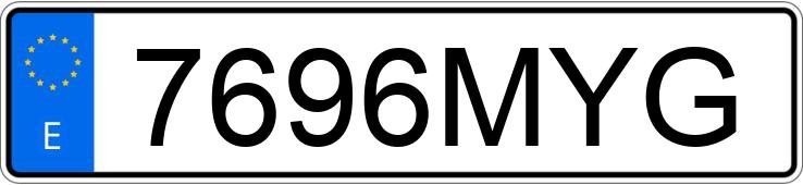 Реєстраційний номер 7696MYG має VOLKSWAGEN TIGUAN