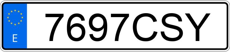 Numer rejestracyjny 7697CSY posiada CITROEN C2