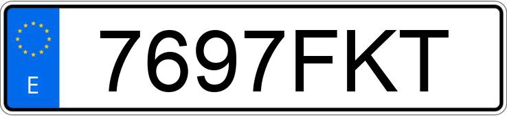 Numer rejestracyjny 7697FKT posiada SEAT IBIZA