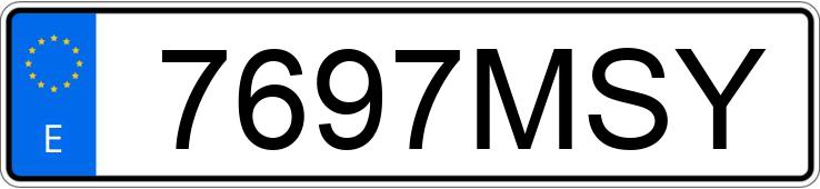 Numer rejestracyjny 7697MSY posiada MERCEDES C (204)