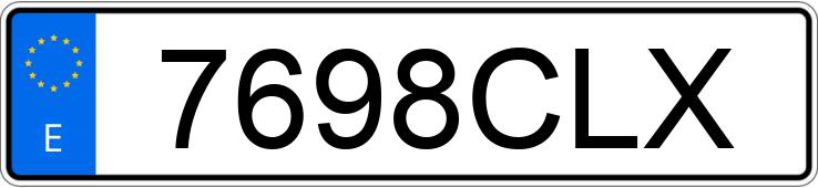 Numer rejestracyjny 7698CLX posiada PORSCHE 911