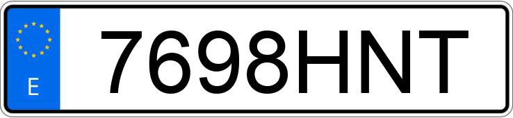 Numer rejestracyjny 7698HNT posiada SEAT IBIZA