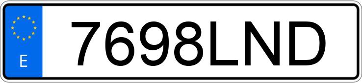 Numer rejestracyjny 7698LND posiada SUBARU IMPREZA