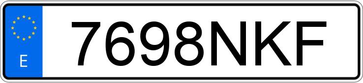 Numer rejestracyjny 7698NKF posiada AUDI Q5