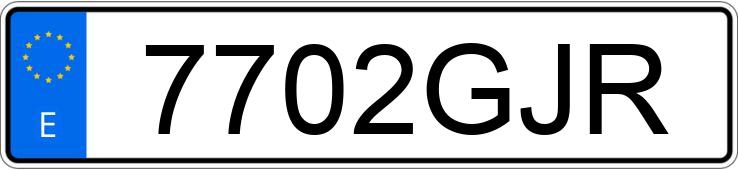 Numer rejestracyjny 7702GJR posiada PEUGEOT 207
