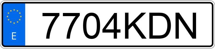 Numer rejestracyjny 7704KDN posiada SKODA OCTAVIA