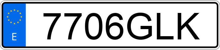 Die Registrierungsnummer 7706GLK hat INFINITI FX
