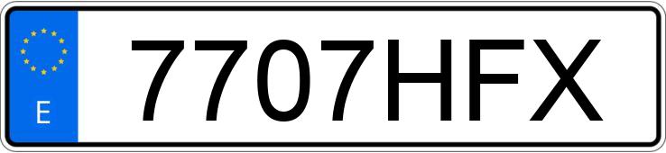 Numer rejestracyjny 7707HFX posiada FORD KUGA