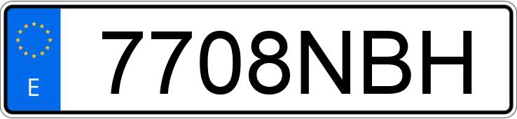 Numer rejestracyjny 7708NBH posiada VOLKSWAGEN GOLF