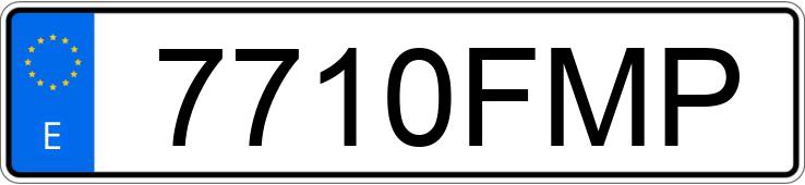 El número de registro 7710FMP tiene TOYOTA COROLLA