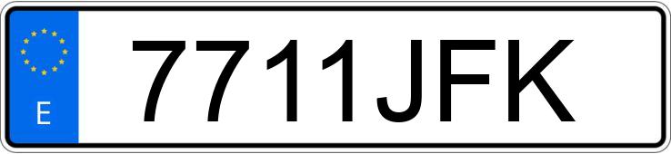 Numer rejestracyjny 7711JFK posiada NISSAN JUKE
