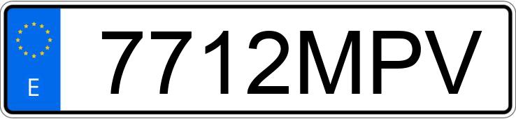 Numer rejestracyjny 7712MPV posiada MG ZS Numer rejestracyjny 7712MPV posiada MG ZS