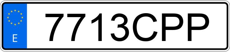 Numer rejestracyjny 7713CPP posiada OPEL VECTRA