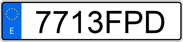 Numer rejestracyjny 7713FPD posiada OPEL VECTRA