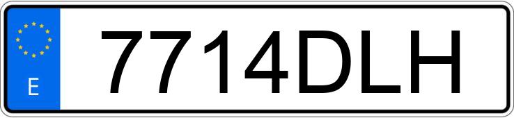 Numer rejestracyjny 7714DLH posiada VOLKSWAGEN GOLF