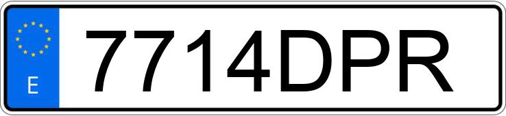 Numer rejestracyjny 7714DPR posiada PEUGEOT 206