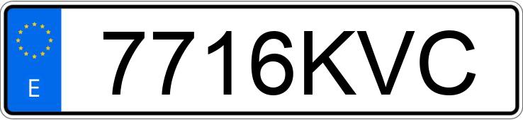 Numer rejestracyjny 7716KVC posiada IVECO DAILY