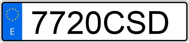 Numer rejestracyjny 7720CSD posiada CITROEN JUMPY