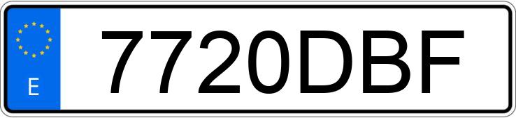 Numer rejestracyjny 7720DBF posiada BMW SERIE 3