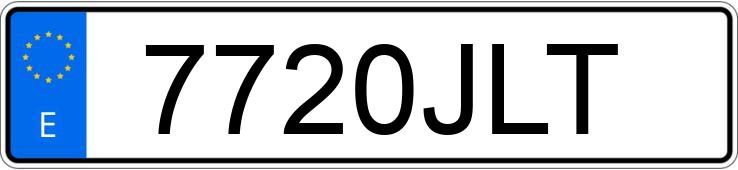 Numer rejestracyjny 7720JLT posiada OPEL ZAFIRA TOURER