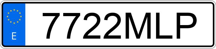 Numer rejestracyjny 7722MLP posiada VOLKSWAGEN GOLF