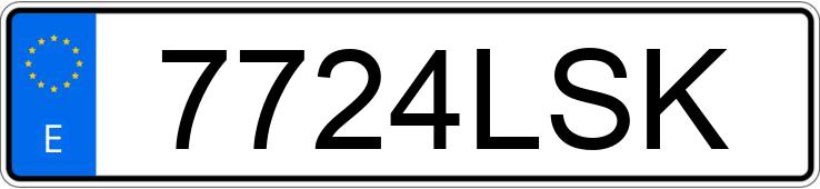 Numer rejestracyjny 7724LSK posiada CITROEN JUMPY