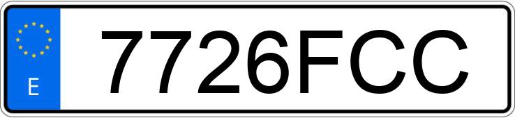 Numer rejestracyjny 7726FCC posiada CITROEN XSARA