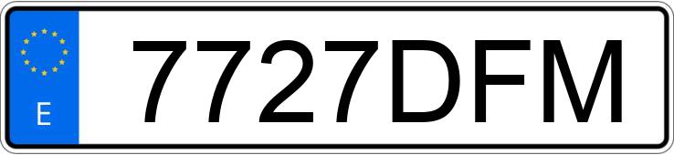 Numer rejestracyjny 7727DFM posiada BMW X3