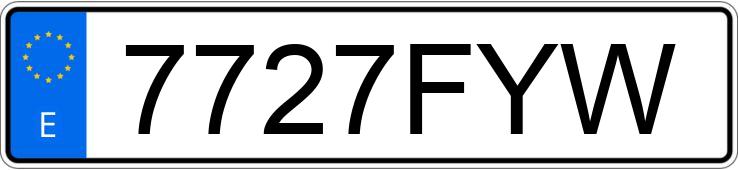 Numer rejestracyjny 7727FYW posiada AUDI A3 SPORTBACK Numer rejestracyjny 7727FYW posiada AUDI A3 SPORTBACK