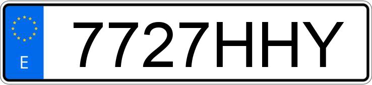 Numer rejestracyjny 7727HHY posiada PEUGEOT 207