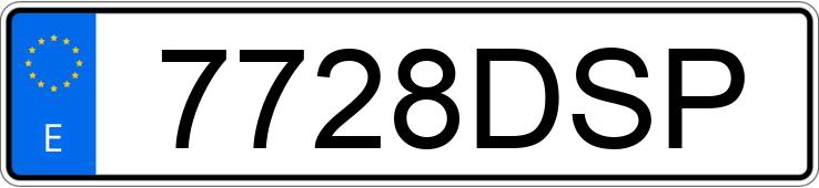 Il numero di registrazione 7728DSP ha ROVER MINI