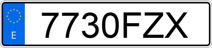 Numer rejestracyjny 7730FZX posiada NISSAN NOTE