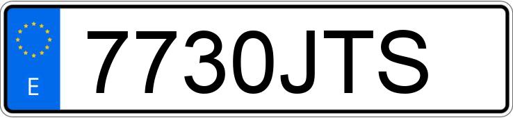 Numer rejestracyjny 7730JTS posiada JAGUAR F TYPE