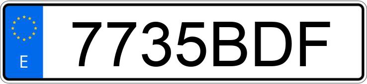 Il numero di registrazione 7735BDF ha AUDI TT