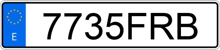 Numer rejestracyjny 7735FRB posiada FIAT PUNTO