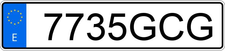 Numer rejestracyjny 7735GCG posiada PEUGEOT 207