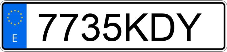 Numer rejestracyjny 7735KDY posiada BMW SERIE 3