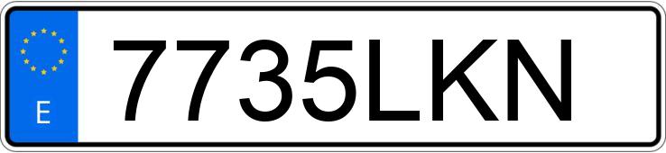 Numer rejestracyjny 7735LKN posiada FORD TRANSIT