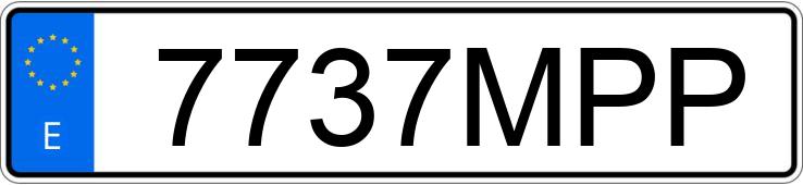 Numer rejestracyjny 7737MPP posiada BMW SERIE 7