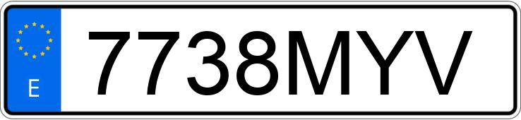 Numer rejestracyjny 7738MYV posiada MERCEDES E (214)