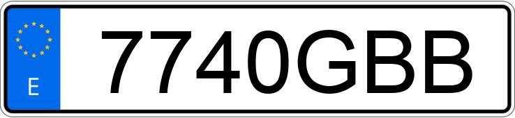 Numer rejestracyjny 7740GBB posiada PEUGEOT 307