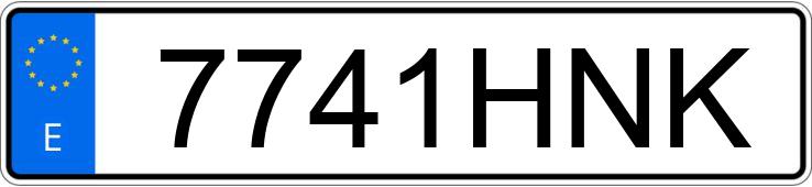 Numer rejestracyjny 7741HNK posiada AUDI A1 SPORTBACK