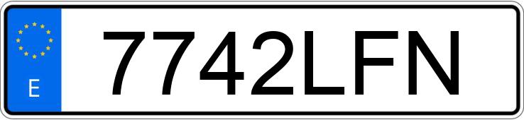 Numer rejestracyjny 7742LFN posiada PEUGEOT RIFTER