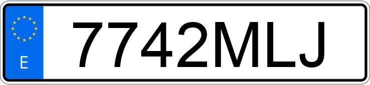O número de registro 7742MLJ tem VOLKSWAGEN GOLF