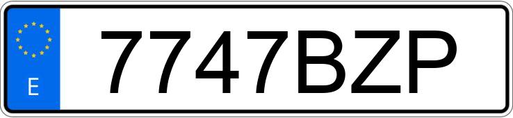 Numer rejestracyjny 7747BZP posiada ROVER 75